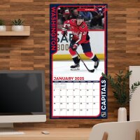 NHL - Washington Capitals  - Calendrier mural d&eacute;quipe 30,5 x 30,5 cm 2025