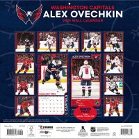 NHL - Washington Capitals - Alex Ovechkin - Calendrier mural joueur 2025 30,5 x 30,5 cm