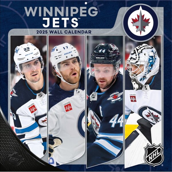 NHL - Winnipeg Jets- Calendario murale d&eacute;quipe 30,5 x 30,5 cm 2025
