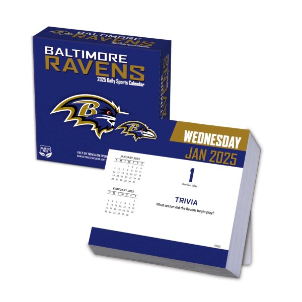 NFL - Baltimore Ravens - Calendario da tavolo 2025