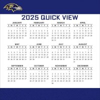 NFL - Baltimore Ravens - Calendario da tavolo 2025
