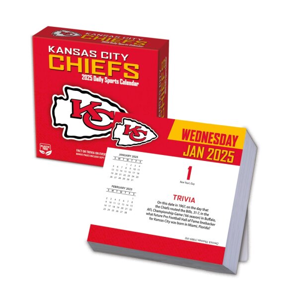 NFL - Kansas City Chiefs - Calendario da tavolo 2025