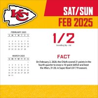 NFL - Kansas City Chiefs - Calendario da tavolo 2025
