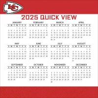 NFL - Kansas City Chiefs - Calendario da tavolo 2025