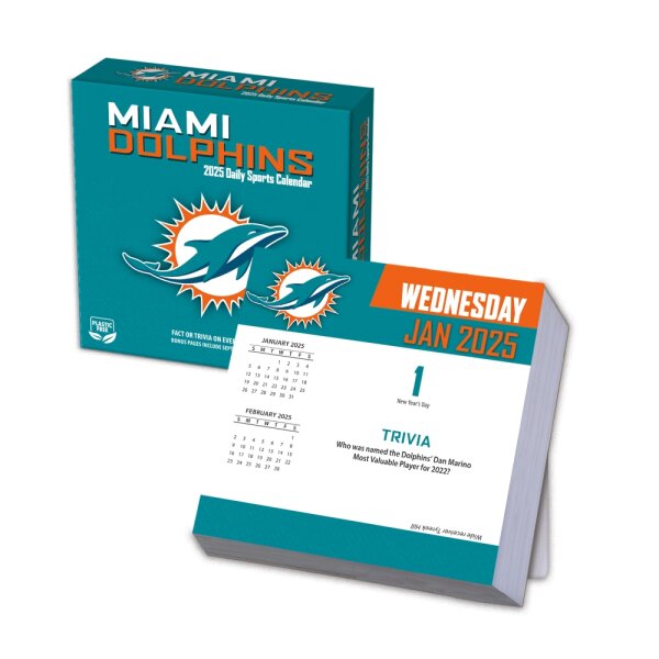 NFL - Miami Dolphins - Calendario da tavolo 2025