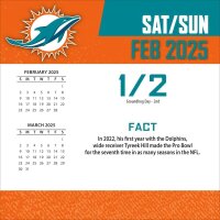 NFL - Miami Dolphins - Calendario da tavolo 2025