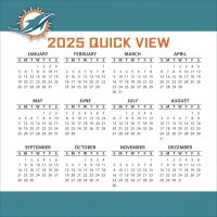 NFL - Miami Dolphins - Calendario da tavolo 2025