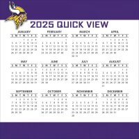 NFL - Minnesota Vikings -Calendario da tavolo 2025