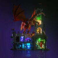 LMB 2.0 Kit di illuminazione a LED per LEGO&reg; 21348 Dungeons & Dragons: Il racconto del Drago Rosso