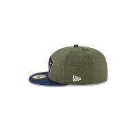 NFL -  New England Patriots -  On Field 2018 Salute to Service 59Fifty Cap  Olive 7 1/4