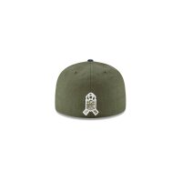 NFL -  New England Patriots -  On Field 2018 Salute to Service 59Fifty Cap  Olive 7 1/4
