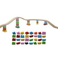 TrackConnectors - Ensemble tout compris petit (32 connecteurs organiques pour rails et pierres)