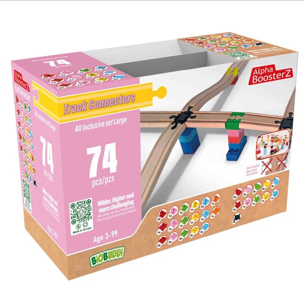 TrackConnectors - All inclusiv Set Large (74 Bio-Schienen- & Steine-Verbinder)