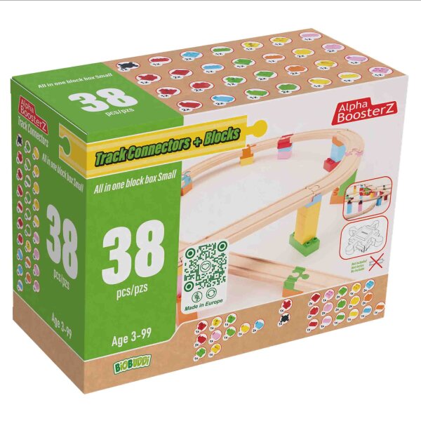TrackConnectors + Blocks - All in one Block Box Small (38 bio-connectors and clamping blocks)
