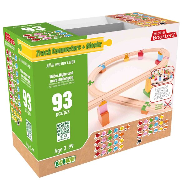 TrackConnectors + Blocks - All in one Block Box Large (93 bio-connectors and clamping blocks)