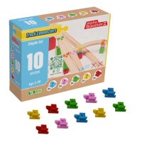 TrackConnectors - Simpler Set (10 Bio-Einfache-Schienen- & Steine-Verbinder)