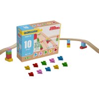 TrackConnectors - Simpler Set (10 Bio-Einfache-Schienen- & Steine-Verbinder)