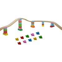 TrackConnectors - Simpler Set (10 Bio-Einfache-Schienen- & Steine-Verbinder)