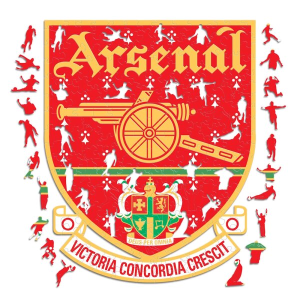 Arsenal FC - Retro Logo - Holz Puzzle