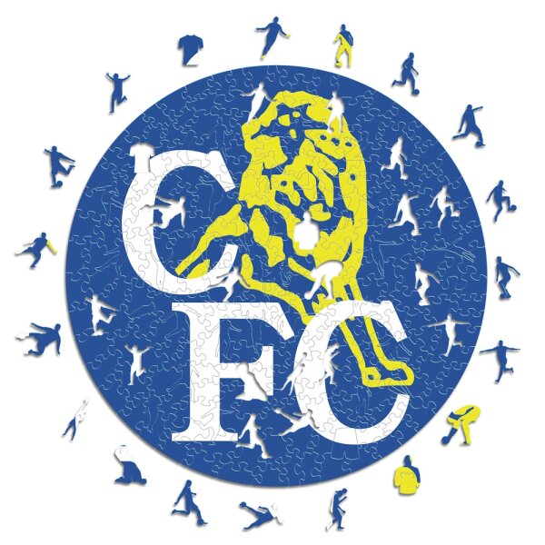 Chelesea FC - Retro Logo - Holz Puzzle