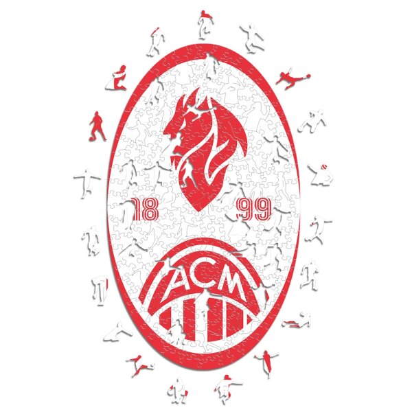 AC Milan - Retro Logo - Holz Puzzle