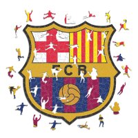 FC Barcelone - Logo - Puzzle en bois