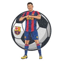 FC Barcelone - Robert Lewandowski - puzzle en bois