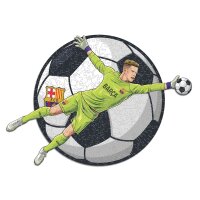 FC Barcelone - Ter Stegen - puzzle en bois