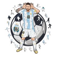 Lionel Messi (Argentine) - puzzle en bois