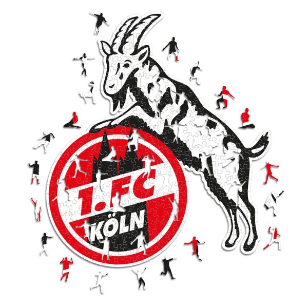 FC K&ouml;ln - Logo - Holz Puzzle