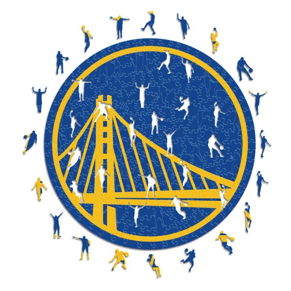 NBA - Golden State Warriors - Logo - Wooden Puzzle Size S (150 pieces)