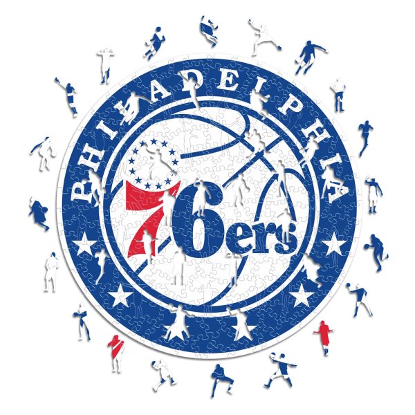 NBA - Philadelphia 76ers - Logo - Wooden Puzzle Size S (150 pieces)