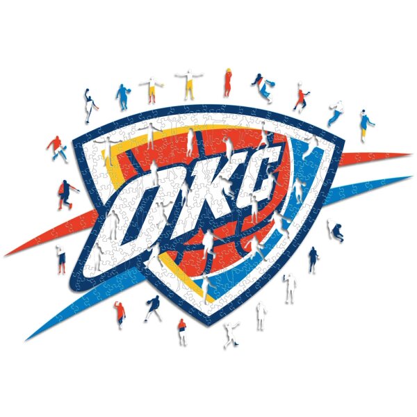 NBA - Oklahoma City Thunder - Logo - Puzzle en bois Taille S (150 Pi&egrave;ces)