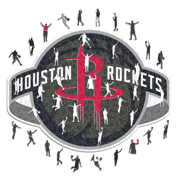 NBA - Houston Rockets - Logo - Puzzle en bois Taille S (150 Pi&egrave;ces)