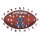 NFL - Dallas Cowboys &ndash; Football mit Logo - Holz Puzzle Gr&ouml;sse S (150 Teile)