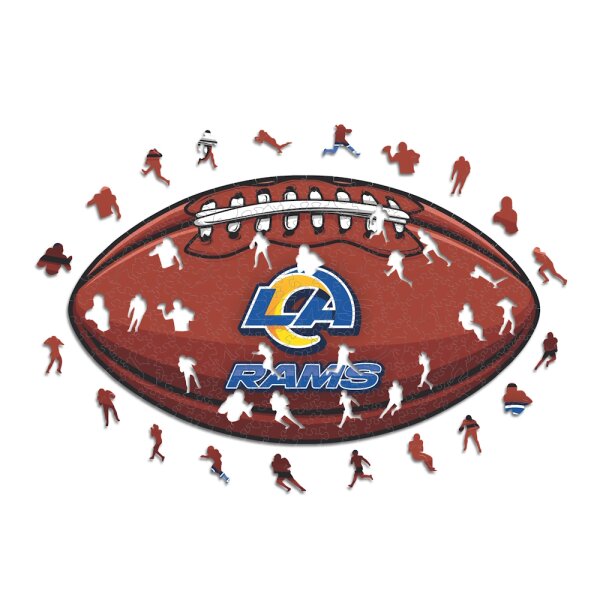 NFL - Los Angeles Rams&ndash; Football con Logo  - Puzzle in Legno Taglia S (150 Pezzi)