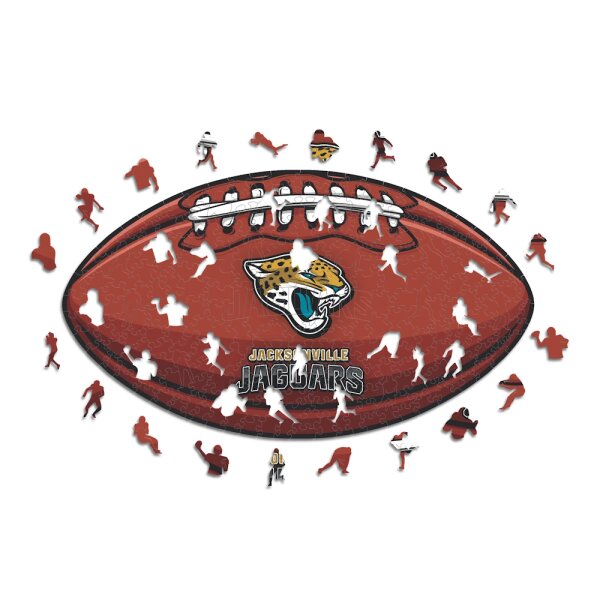 NFL - Jacksonville Jaguars&ndash; Football con Logo  - Puzzle in Legno Taglia S (150 Pezzi)