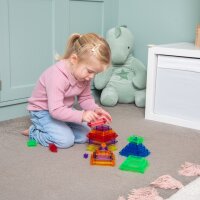 Kit de construction de pyramide de couleur transparente &ndash; 30 pi&egrave;ces