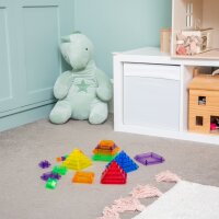 Kit de construction de pyramide de couleur transparente &ndash; 30 pi&egrave;ces
