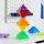 Kit de construction de pyramide de couleur transparente &ndash; 30 pi&egrave;ces