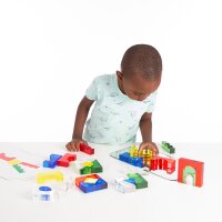 Lot de 25 blocs de construction en cristal transparent en acrylique