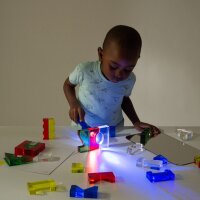 Lot de 25 blocs de construction en cristal transparent en acrylique