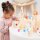 Set with 10 colorful acrylic cylinder blocks