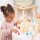 Set with 10 colorful acrylic cylinder blocks