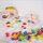 Set di 96 forme di insetti in plastica colorata e traslucida, inclusa scatola portaoggetti