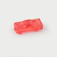Lot de 72 figurines de voitures en plastique translucide et color&eacute; dans une bo&icirc;te de rangement