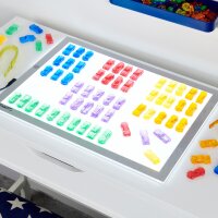 Lot de 72 figurines de voitures en plastique translucide et color&eacute; dans une bo&icirc;te de rangement
