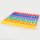 Lot de 72 figurines de voitures en plastique translucide et color&eacute; dans une bo&icirc;te de rangement