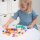 Set di 72 conchiglie colorate e traslucide e creature marine in plastica in una scatola portaoggetti