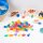 Set di 72 conchiglie colorate e traslucide e creature marine in plastica in una scatola portaoggetti